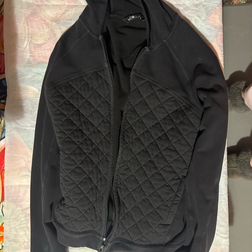 North face black zipper sweatshirt